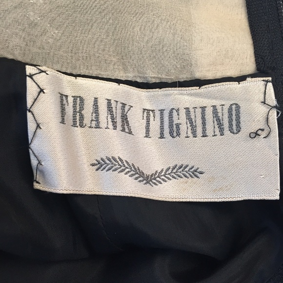 Vintage Frank Tignino Black Silk Lace Beaded Dress - Picture 6 of 8